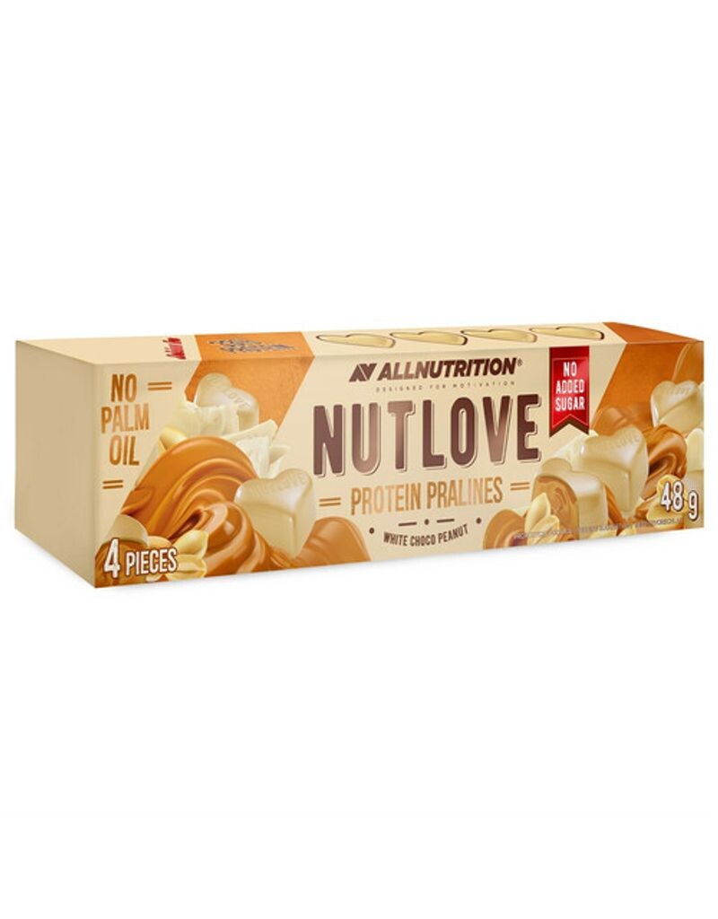 

ALLNUTRITION NUTLOVE Protein Pralines 48 г белого шоколада с арахисом / Протеиновые закуски / Вкусные протеиновые пралине, вдохновленные неотразимым ореховым маслом NUTLOVE