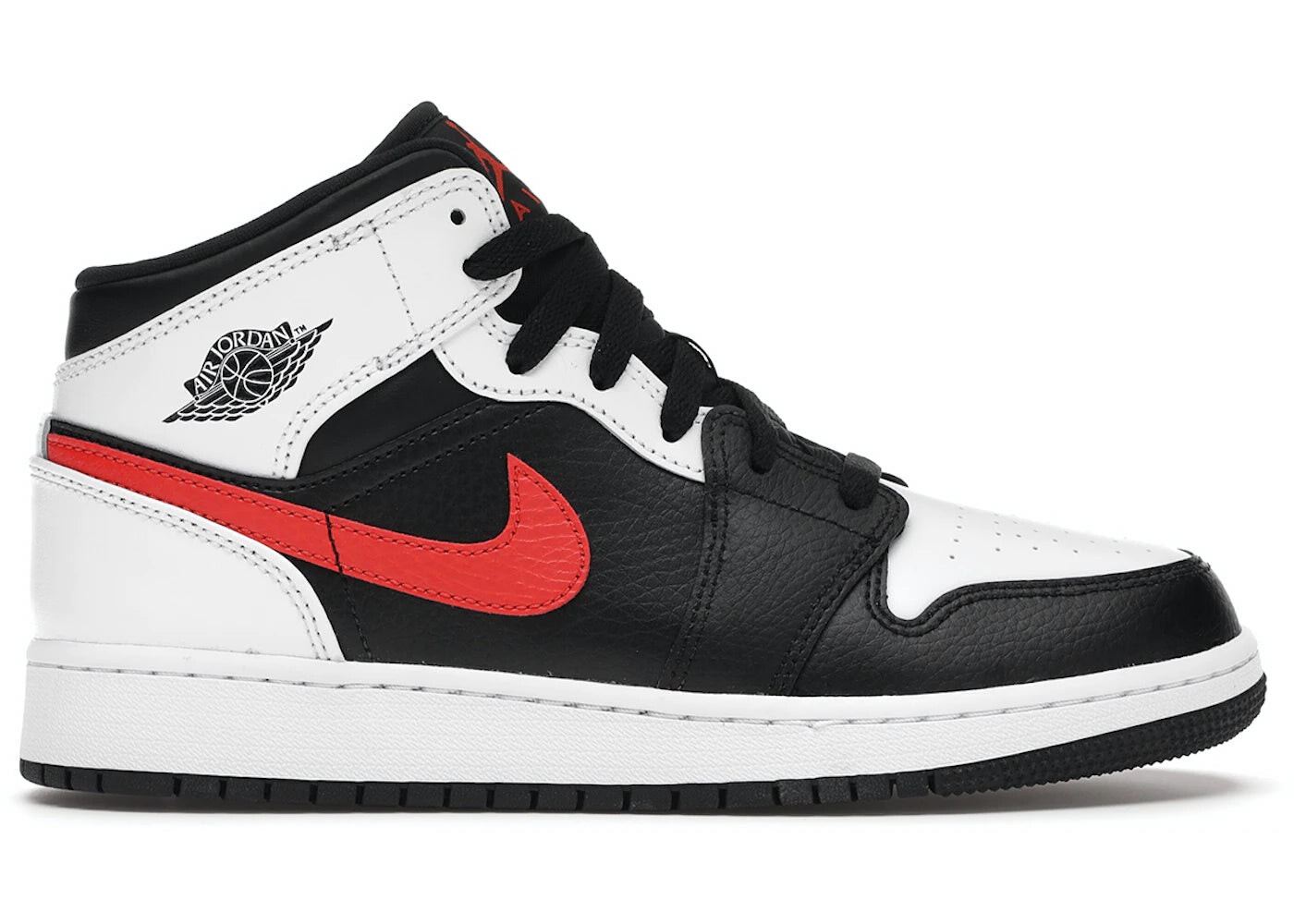 

Кроссовки Jordan 1 Mid White Black, Красный