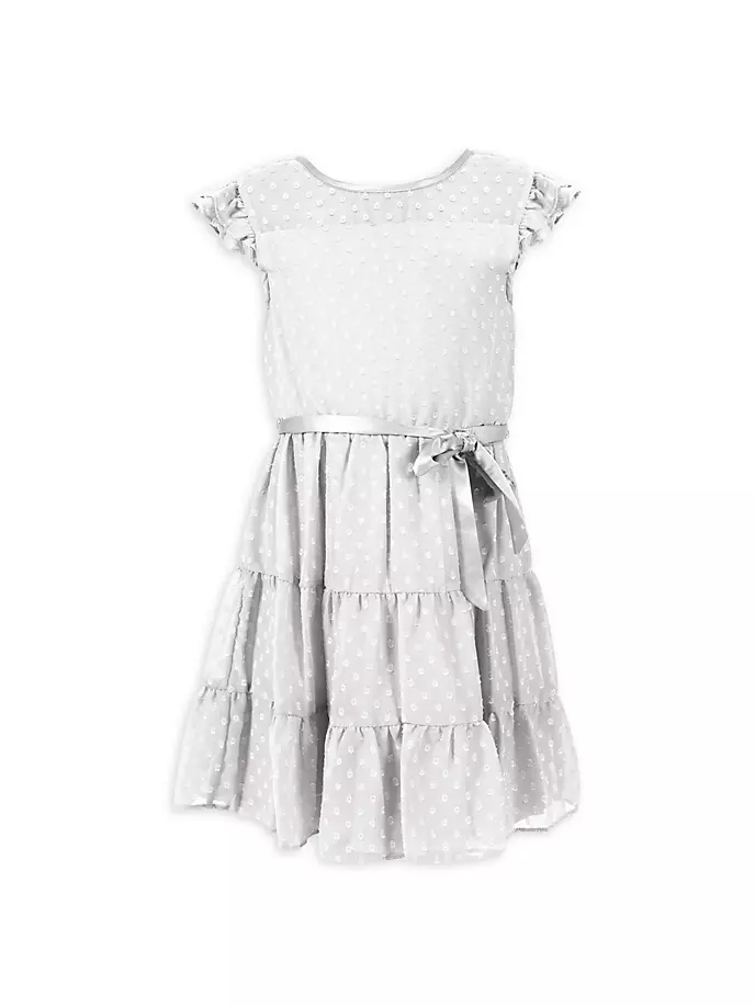 

Шифоновое платье в горошек для девочек Blush By Us Angels, белый