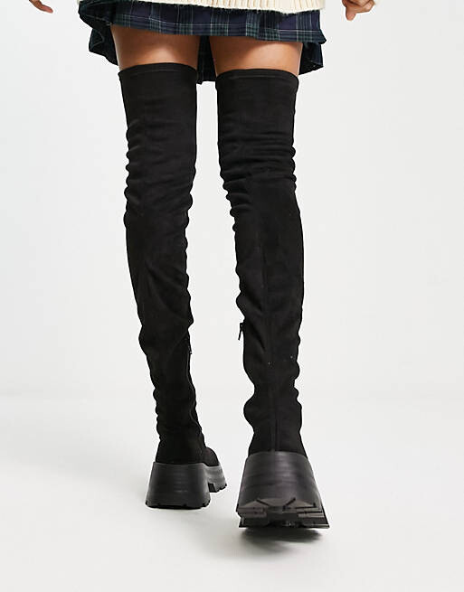 

Черные ботфорты ASOS DESIGN Kingsley, Черный