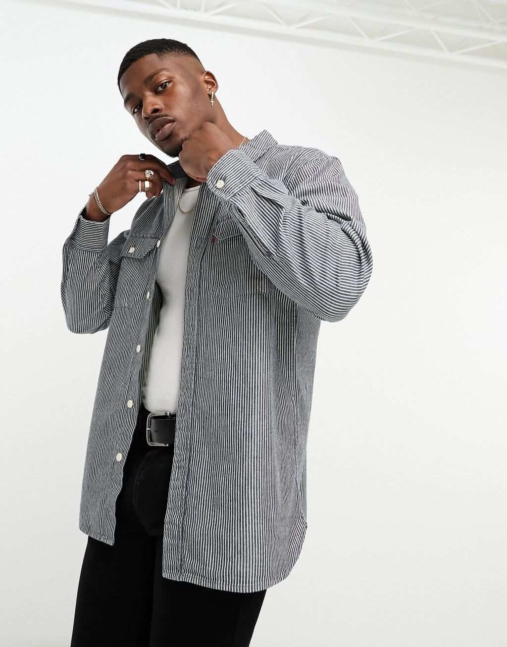 

Рубашка Levi's Classic Workwear Capsule в синюю полоску с карманами