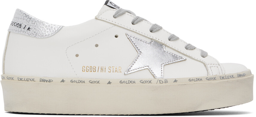

Белые кроссовки Hi Star Golden Goose, цвет White/Silver, Белый, Белые кроссовки Hi Star Golden Goose, цвет White/Silver
