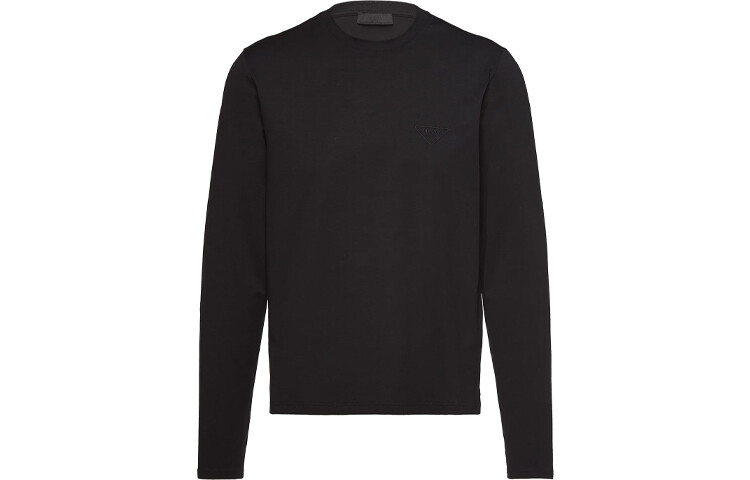 

Лонгслив мужской Prada Embroidered Logo, черный