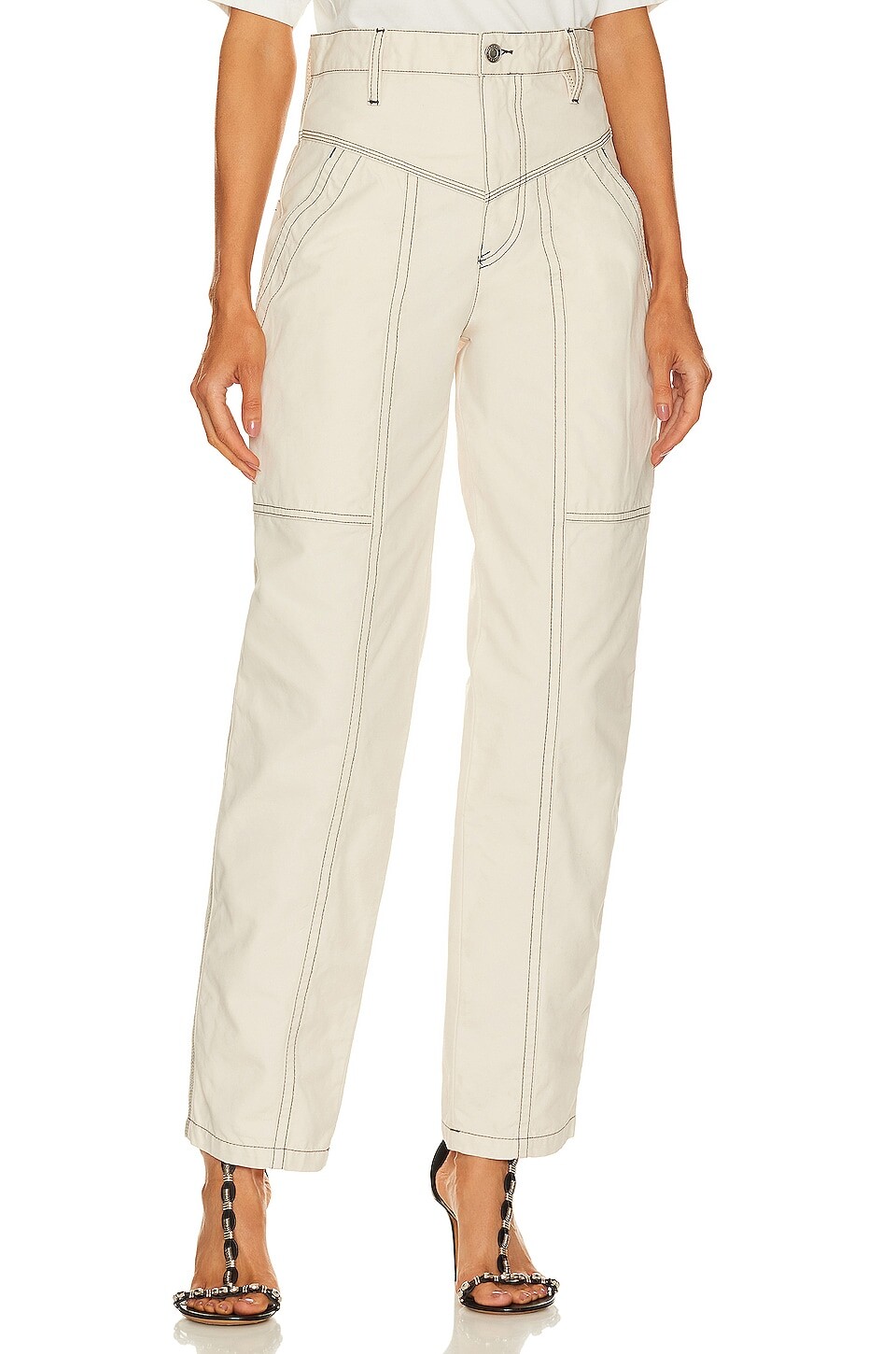 

Брюки Isabel Marant Etoile Denzel, экрю