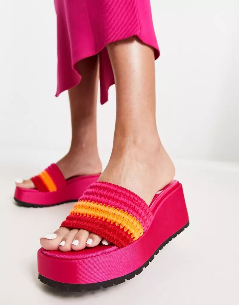 

Яркие массивные мюли Thorpe на плоской подошве ASOS Thorpe