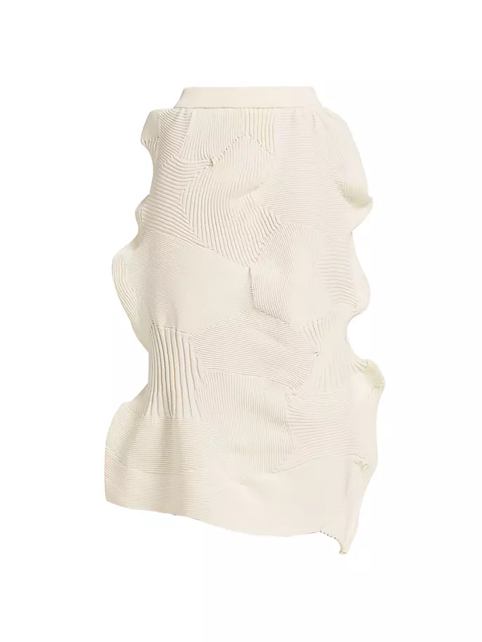 

Трикотажная юбка миди Kone в стиле пэчворк Issey Miyake, белый