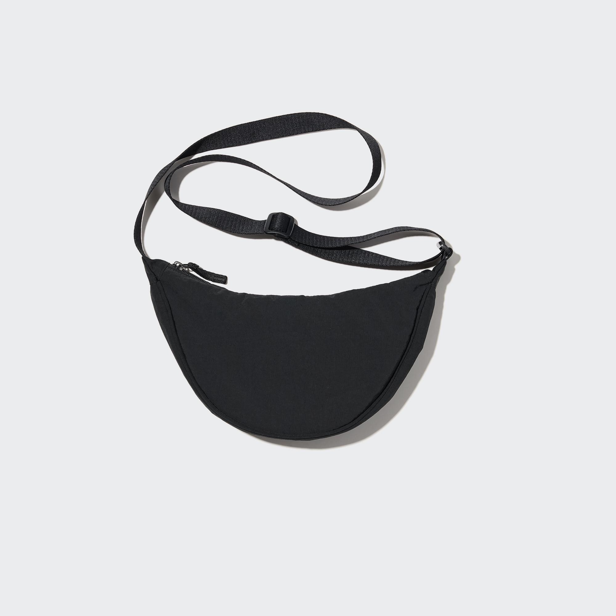 Мини-сумка круглой UNIQLO, черный мини сумка uniqlo вязаная естественный