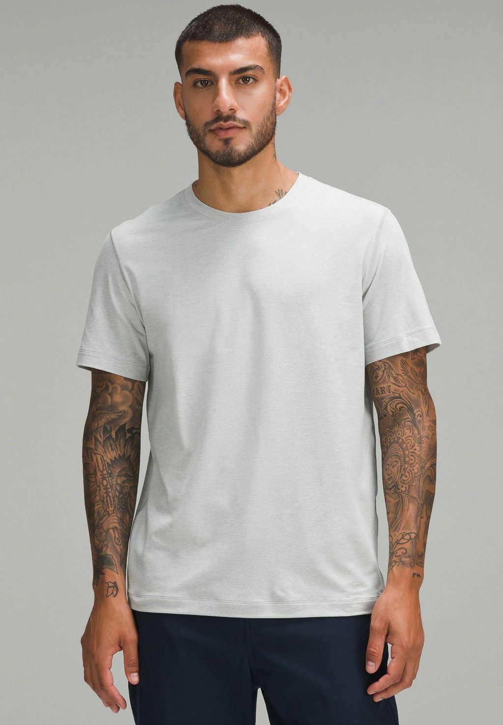 цена Базовая футболка Soft Jersey Short-Sleeve lululemon, цвет heathered vapor heathered silver drop