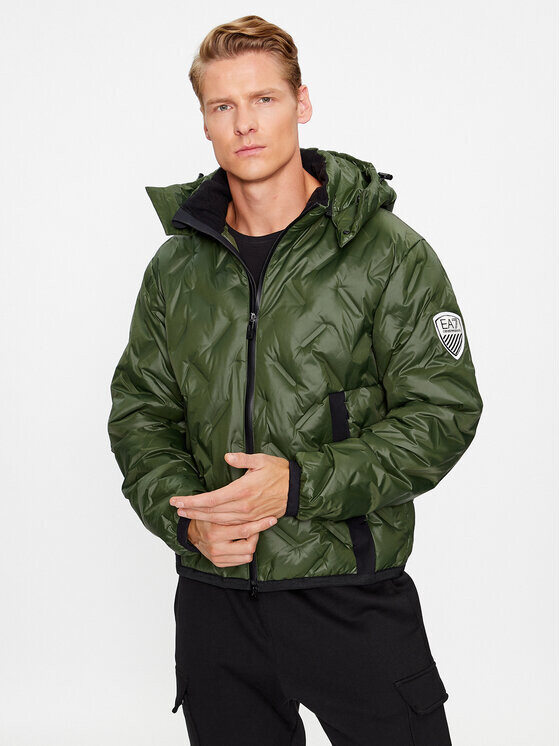 

Пуховик стандартного кроя Ea7 Emporio Armani, зеленый