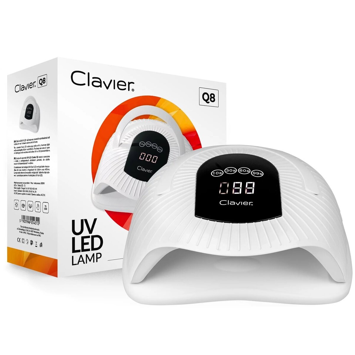 

Лампа для ногтей Clavier LED + UV-Q8 220Вт, белая