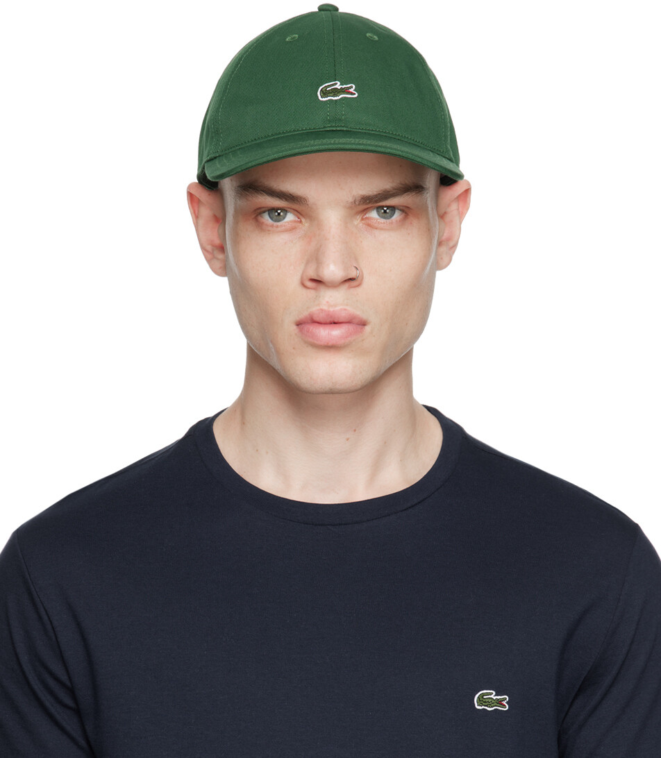 

Зеленая кепка из органического хлопка унисекс из твила Lacoste