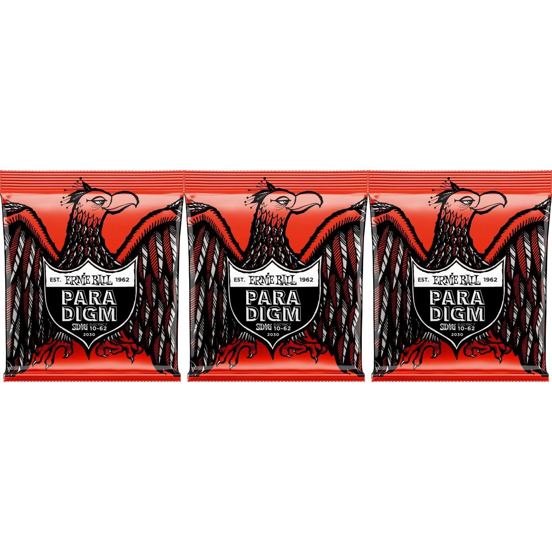 

Струны для электрогитары Ernie Ball 2030 Skinny Top Heavy Bottom Slinky Paradigm — .010-.062, 7 струн (3 шт.)