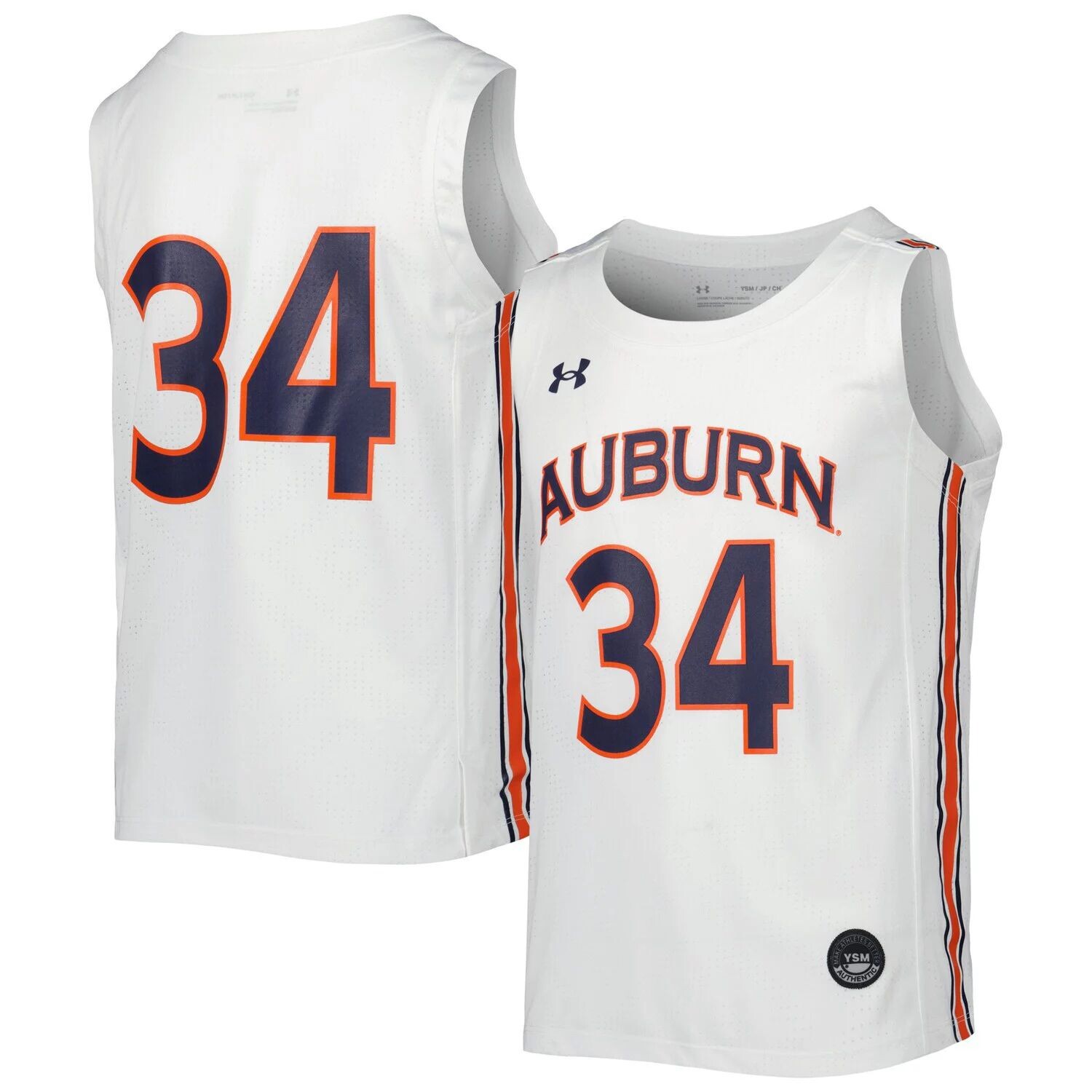 

Реплика баскетбольной команды Youth Under Armour # 34 White Auburn Tigers Under Armour