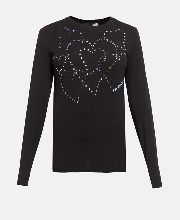 

Топ с длинными рукавами Love Moschino, черный