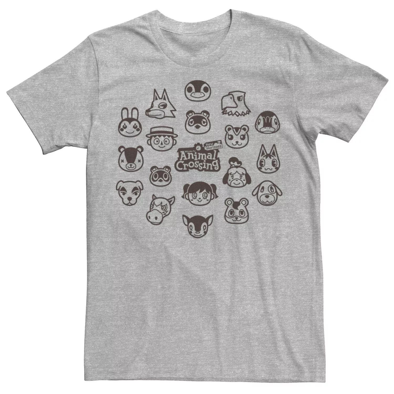 Мужская футболка Animal Crossing New Horizons Group Shot Villagers Licensed Character