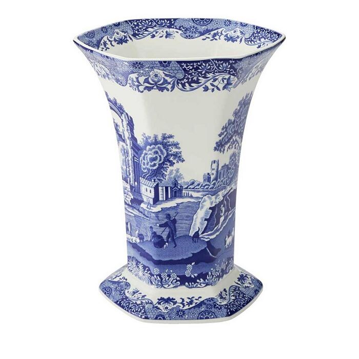 

Spode Синяя итальянская шестиугольная ваза, мультиколор