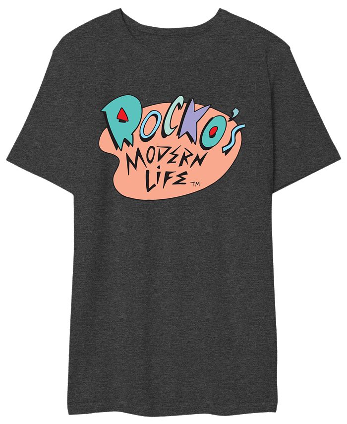 Мужская футболка Nickelodeon Rocko's Modern Life с рисунком AIRWAVES, серый