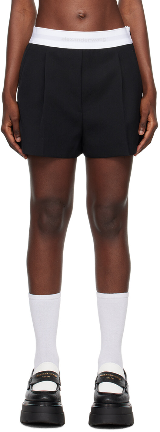 

Alexander Wang Черные плиссированные шорты