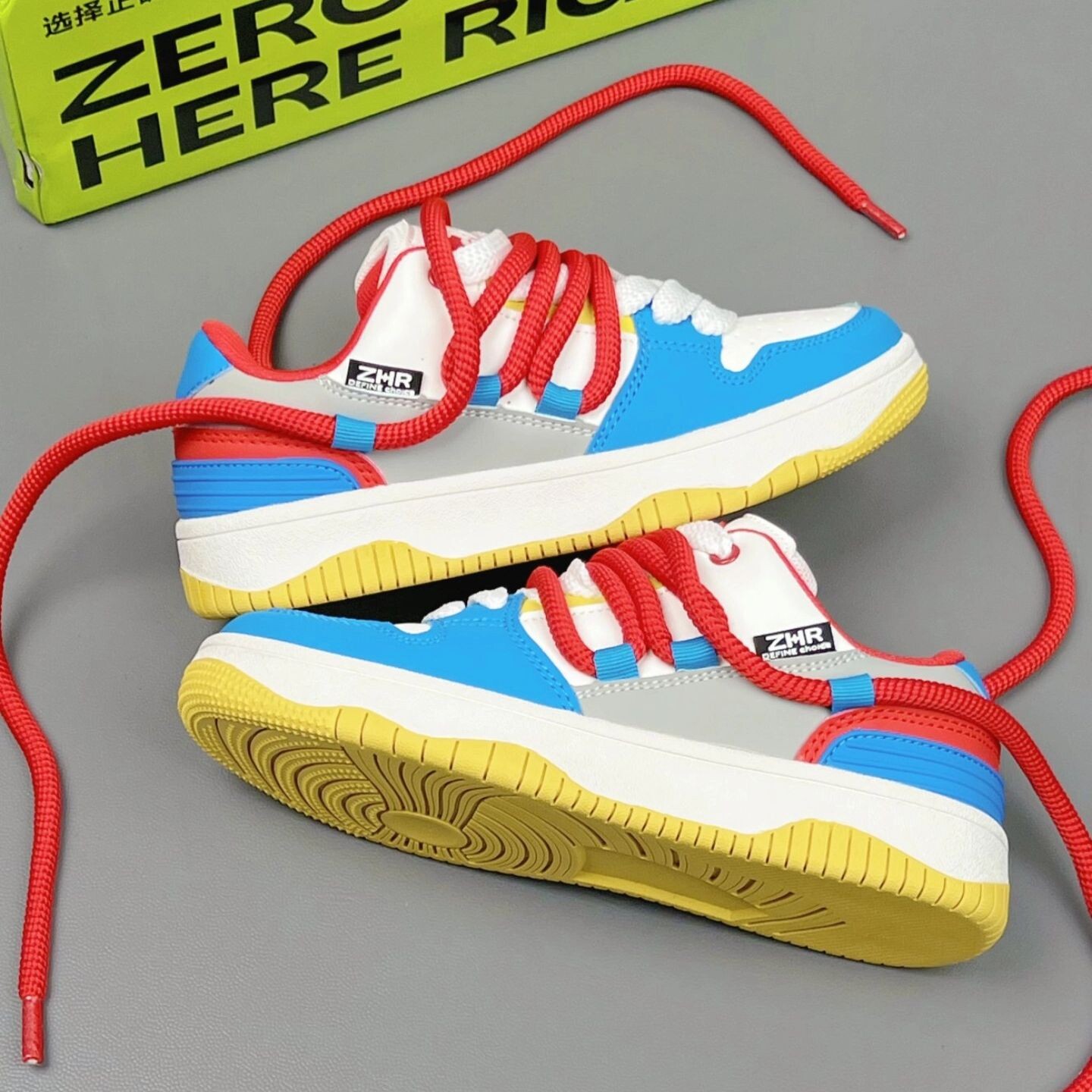

Кроссовки ZHR Skateboarding Shoes Women's Low-top, черный/серый