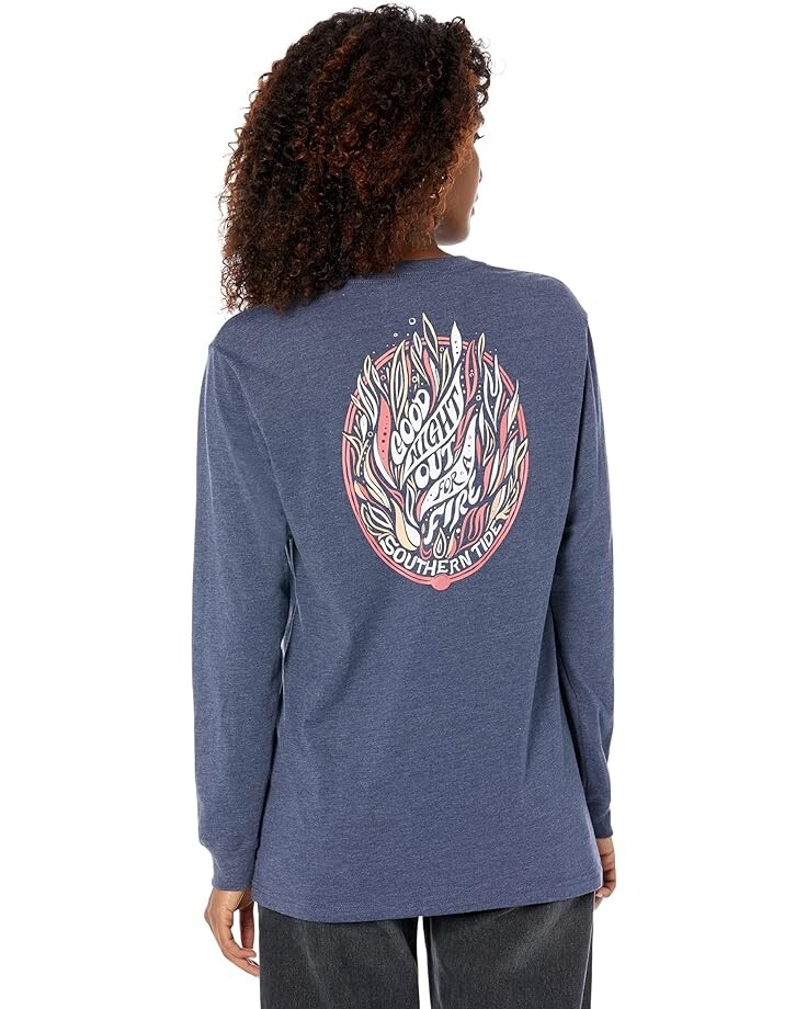 

Футболка Southern Tide Good Night Out For A Fire Tee, цвет Heather True Navy