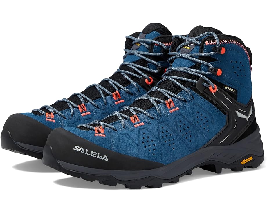 Походная обувь SALEWA Alp Trainer 2 Mid, цвет Java blue/Fluo Coral