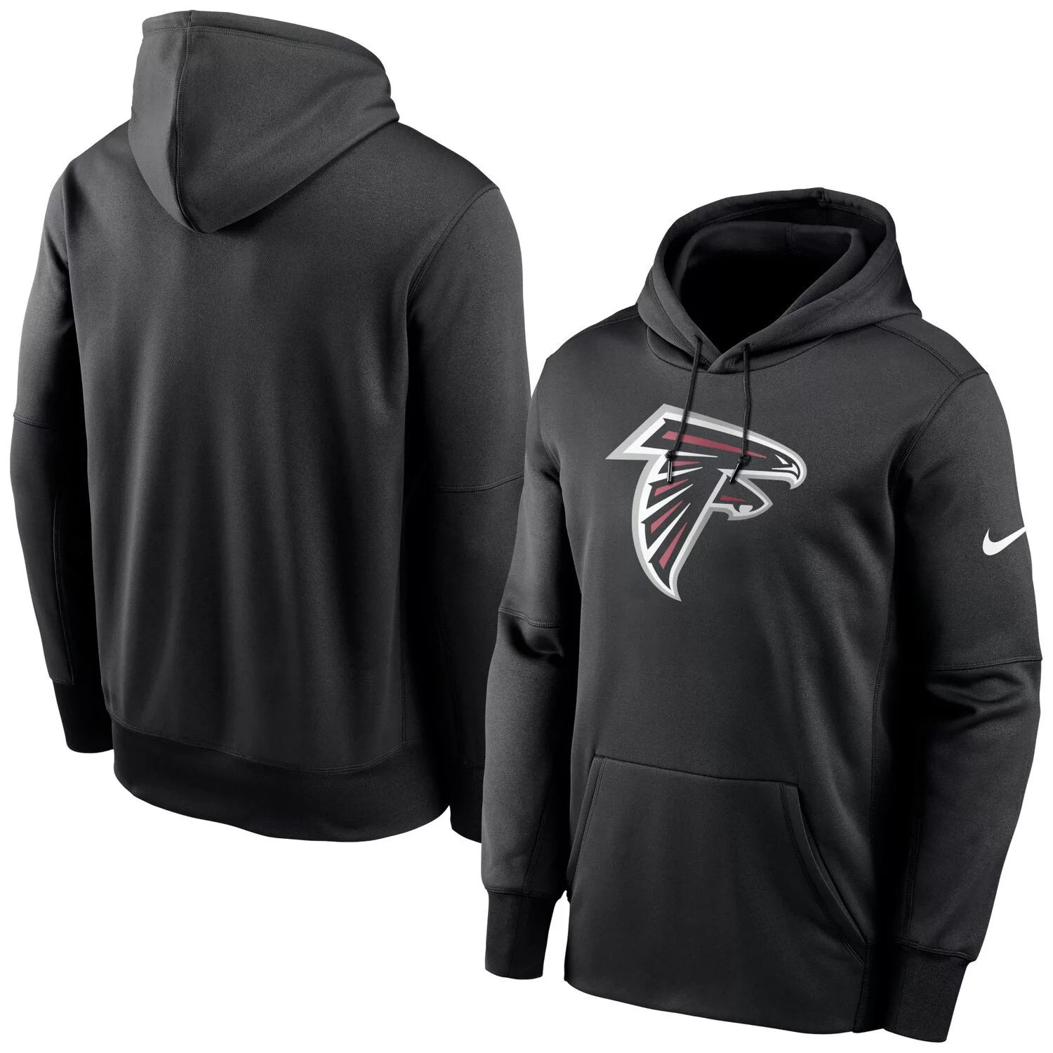 

Мужской черный пуловер с капюшоном Atlanta Falcons Primary Logo Therma Nike