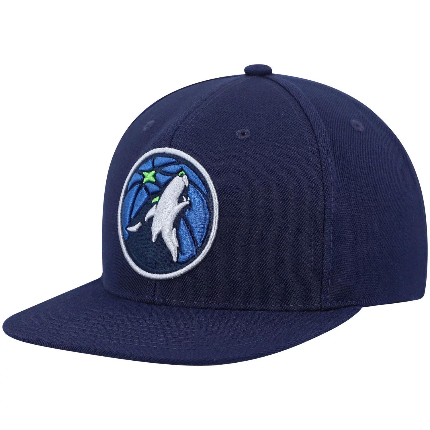 Мужская темно-синяя кепка Mitchell & Ness Minnesota Timberwolves Ground 2.0 Snapback