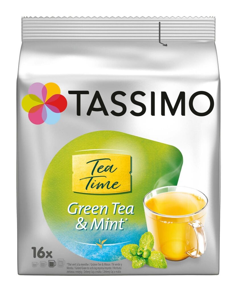 

Tassimo Капсулы Tea Time Зеленый чай Мята Т-диски Чайные капсулы 16 напитков Чайные капсулы