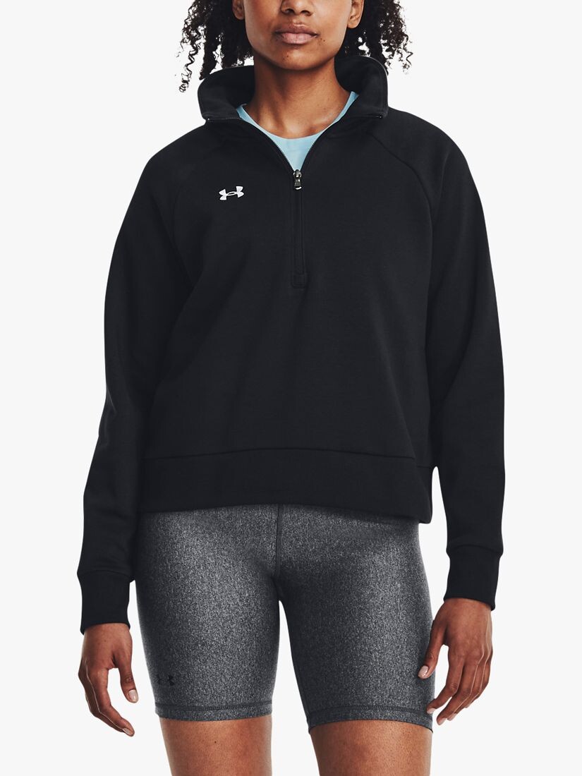 

Флисовая толстовка на молнии 1/2 Under Armour Rival, черный/белый