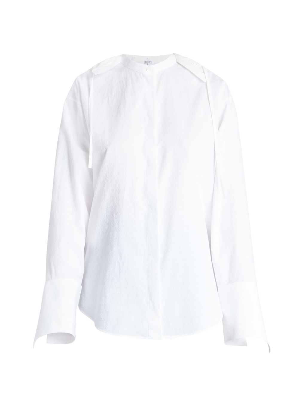 Рубашка хай-лоу с капюшоном Loewe, белый