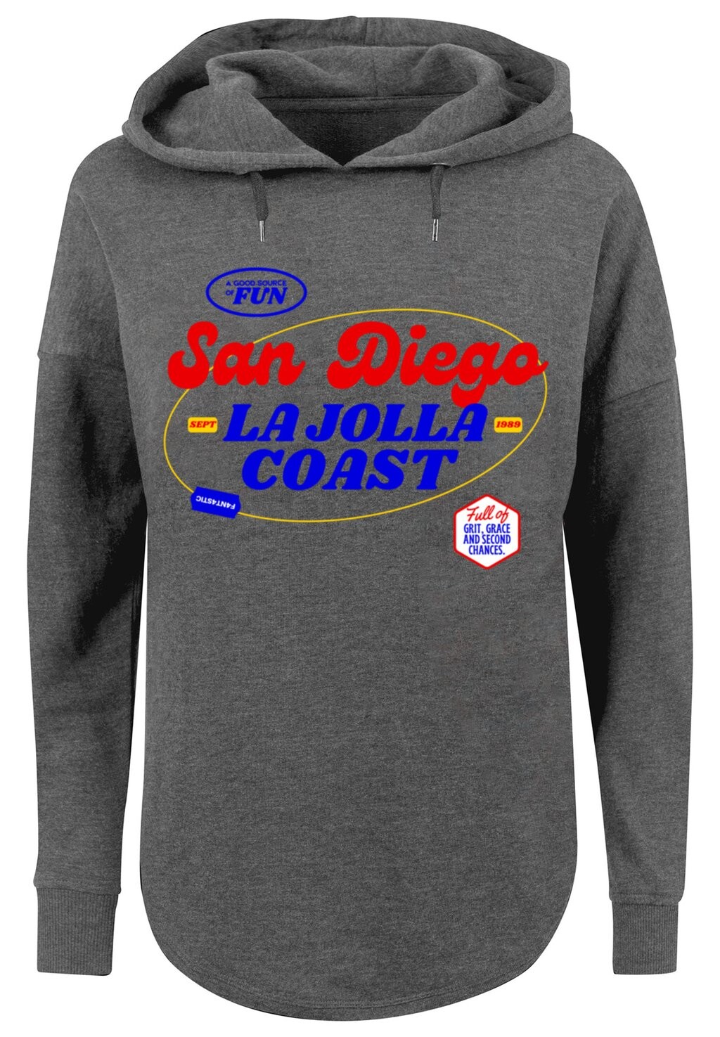 

Толстовка с капюшоном SAN DIEGO OVERSIZE HOODIE F4NT4STIC, темно-серый