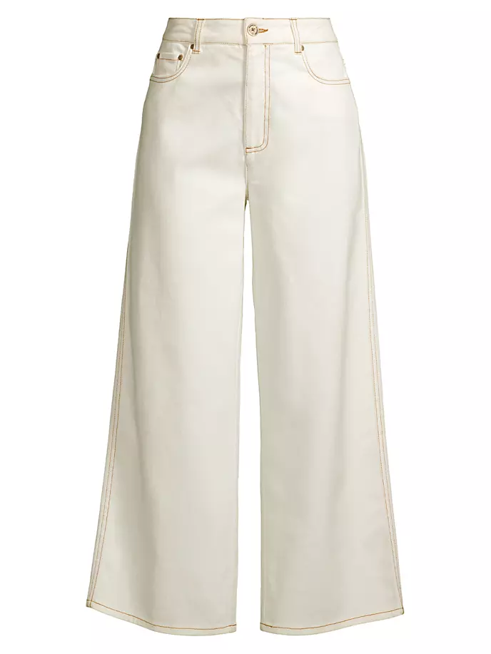 Укороченные широкие джинсы Sally Frances Valentine, цвет oyster