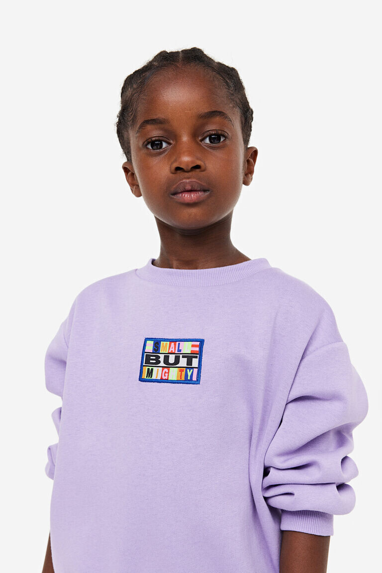

Толстовка с вышивкой H&M, фиолетовый