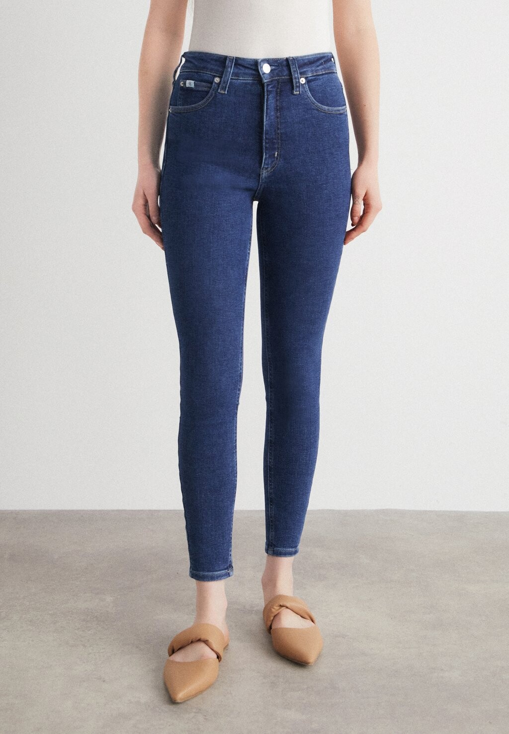

Джинсы Skinny Fit High Rise Ankle Calvin Klein Jeans, цвет denim dark