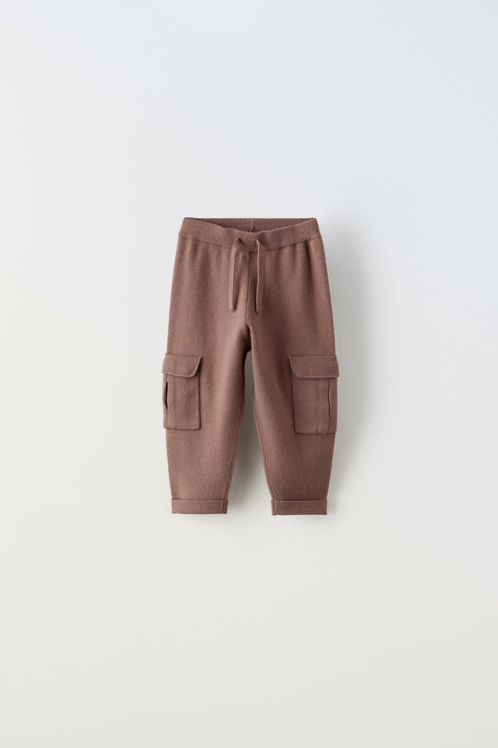 Трикотажные спортивные брюки ZARA, пыльно-лиловый