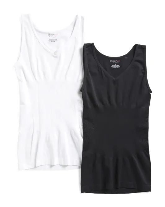 

2 пары бесшовных топов на бретельках Skinnygirl, черный/белый