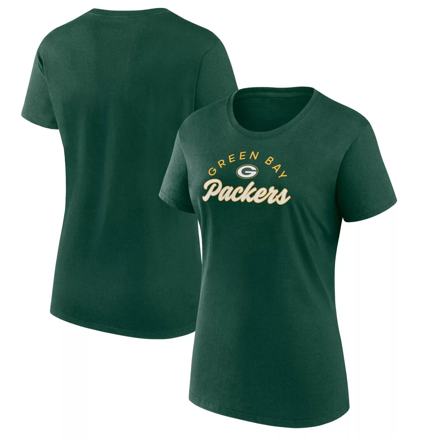

Зеленая женская футболка с фирменным логотипом Green Bay Packers Primary Component Fanatics