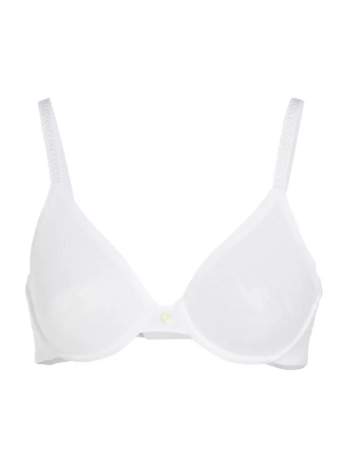 

Бюстгальтер на косточках из формованной сетки с графическим рисунком Allure Chantelle, белый