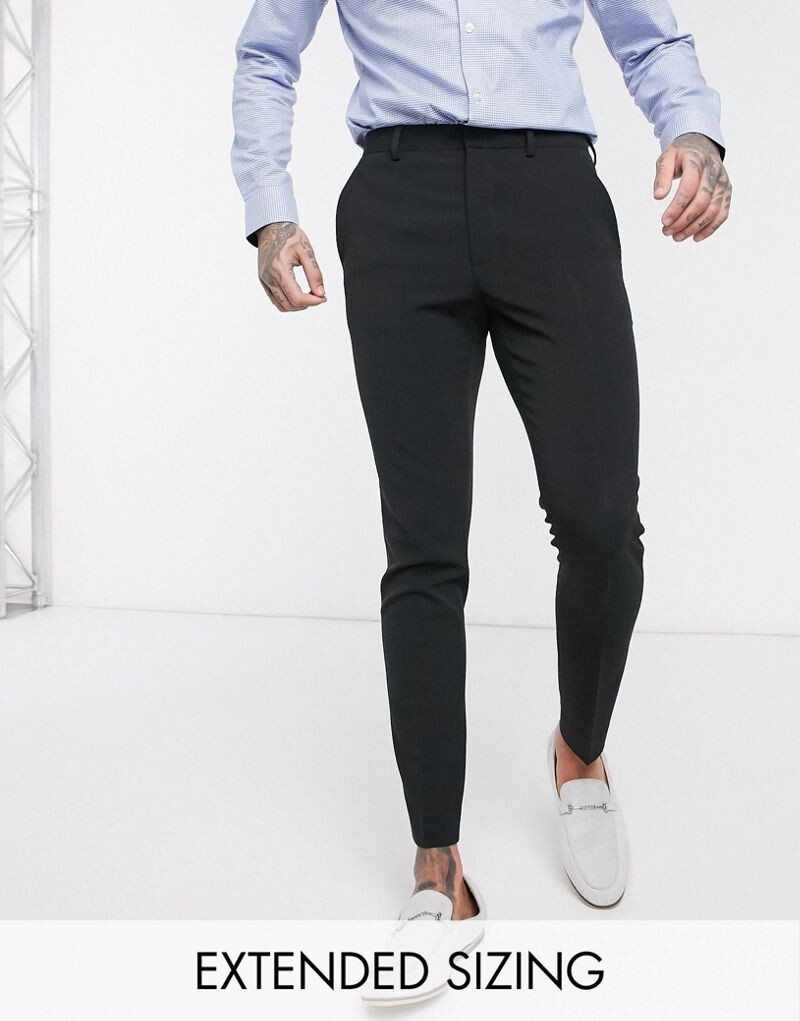 

Черные суперузкие брюки ASOS DESIGN