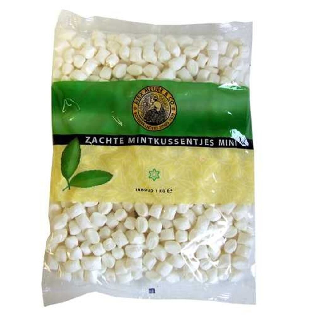 

Alex Meijer Zachte Mintkussentjes Mini 1 кг (мягкие мятные конфеты)