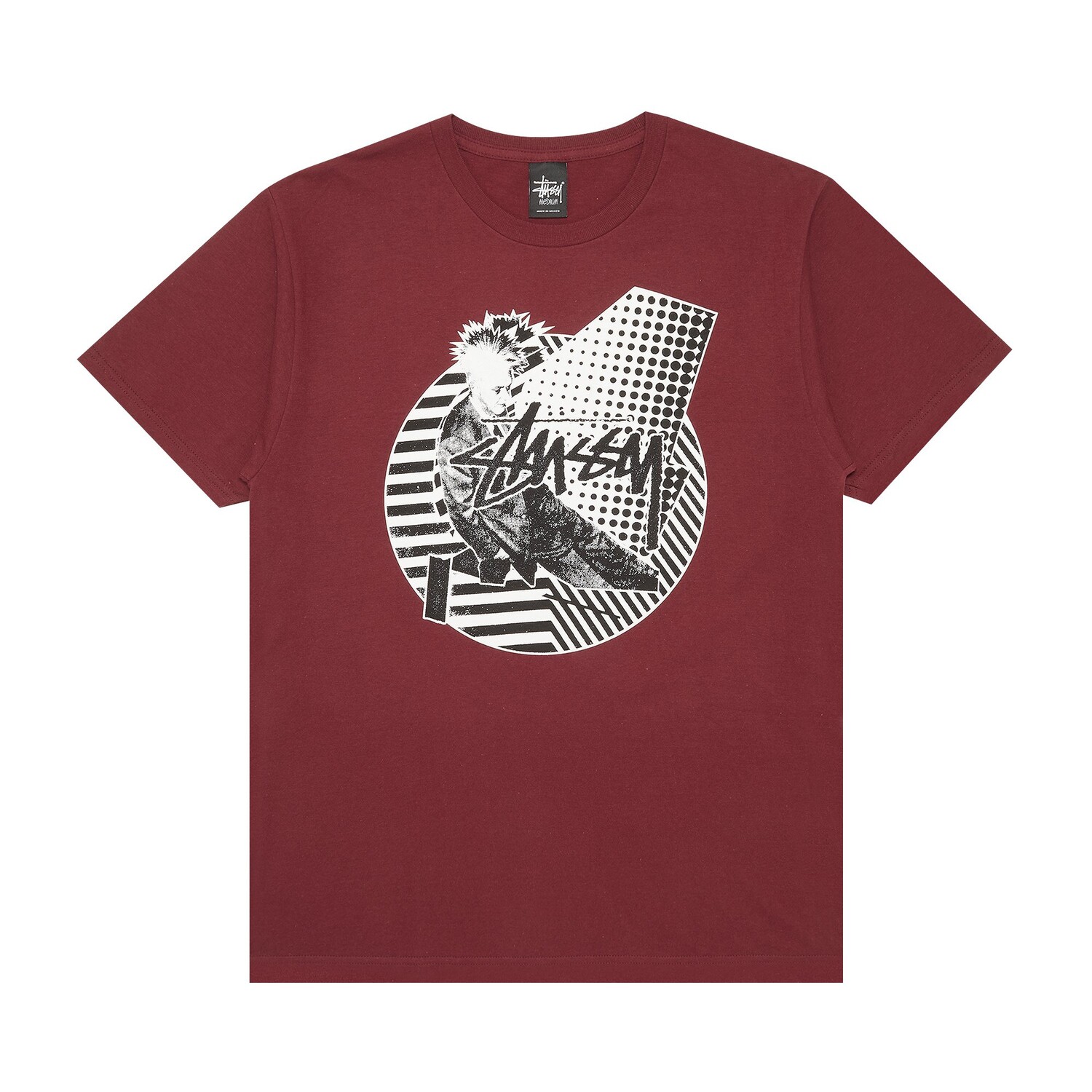

Футболка Stussy Punk Mix, темно-красная, Красный