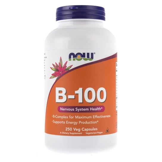 Биологически активная добавка Витамин B-100 Now Foods, 250 капсул биологически активная добавка now better stevia 100 шт