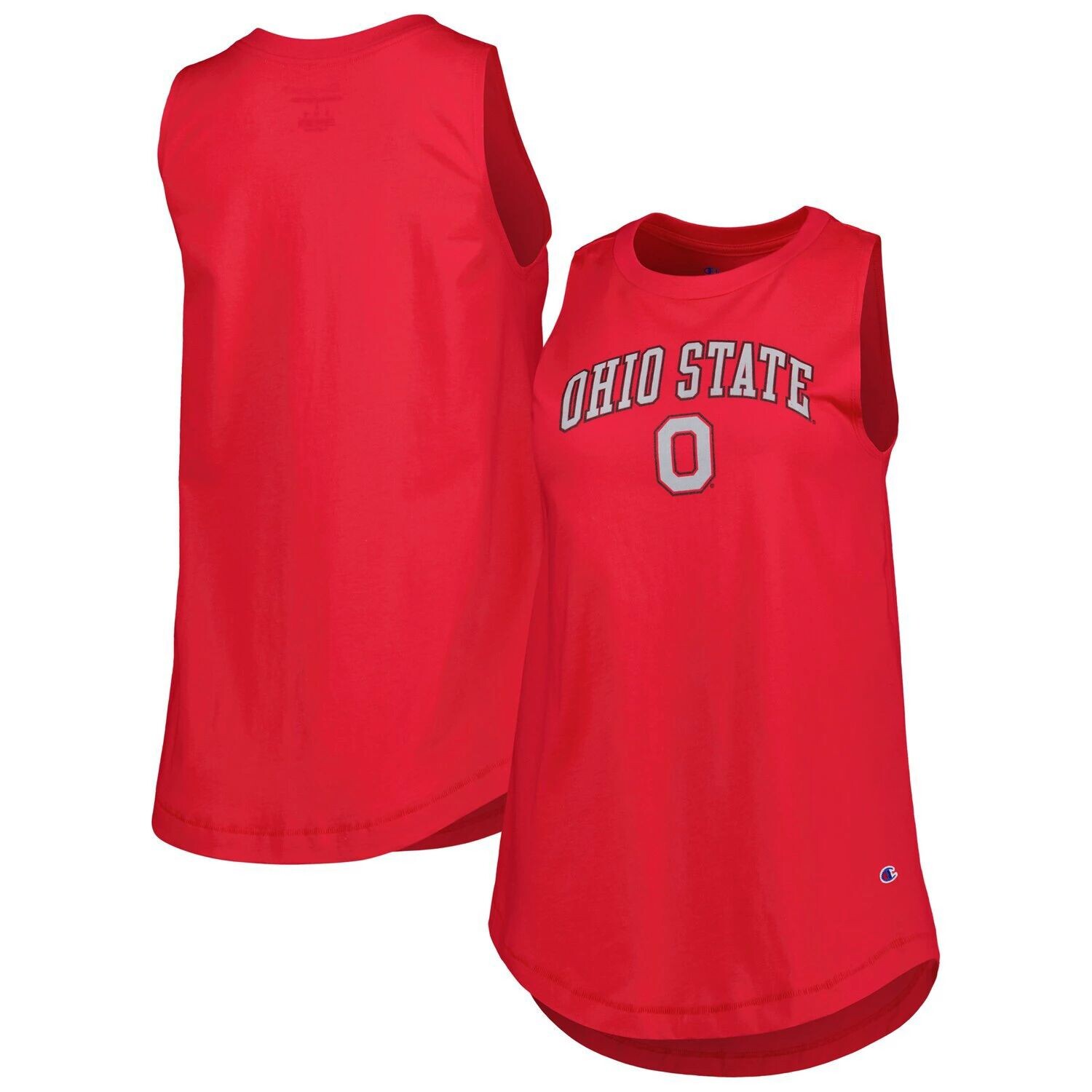 

Женская майка Champion Scarlet Ohio State Buckeyes Arch с логотипом Champion