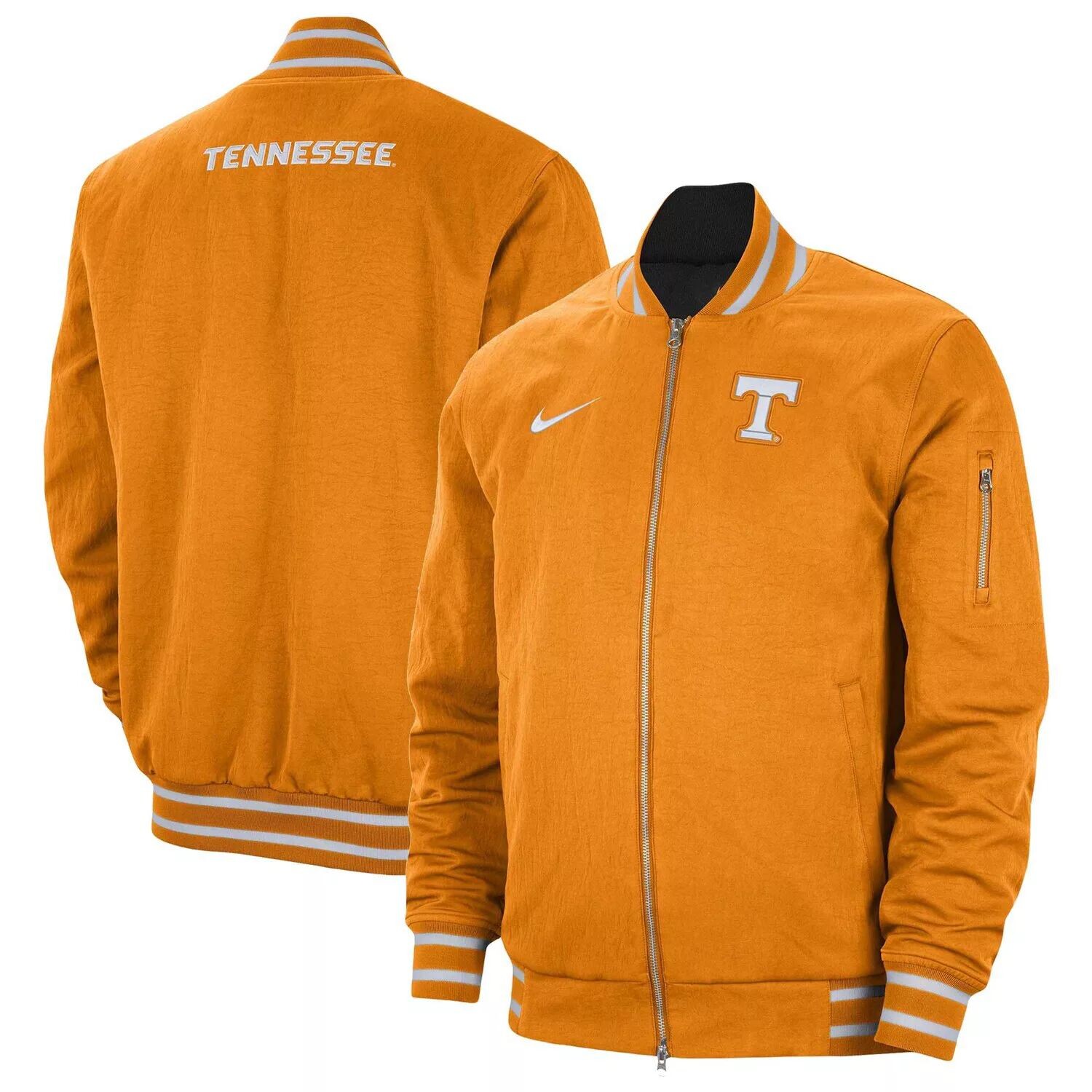 

Мужской бомбер Tennessee Orange Tennessee Volunteers с молнией во всю длину Nike