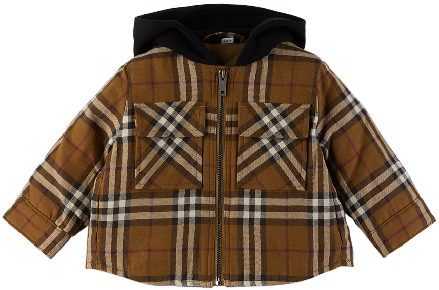 

Куртка в клетку Baby Brown Темно-берёзовая Burberry