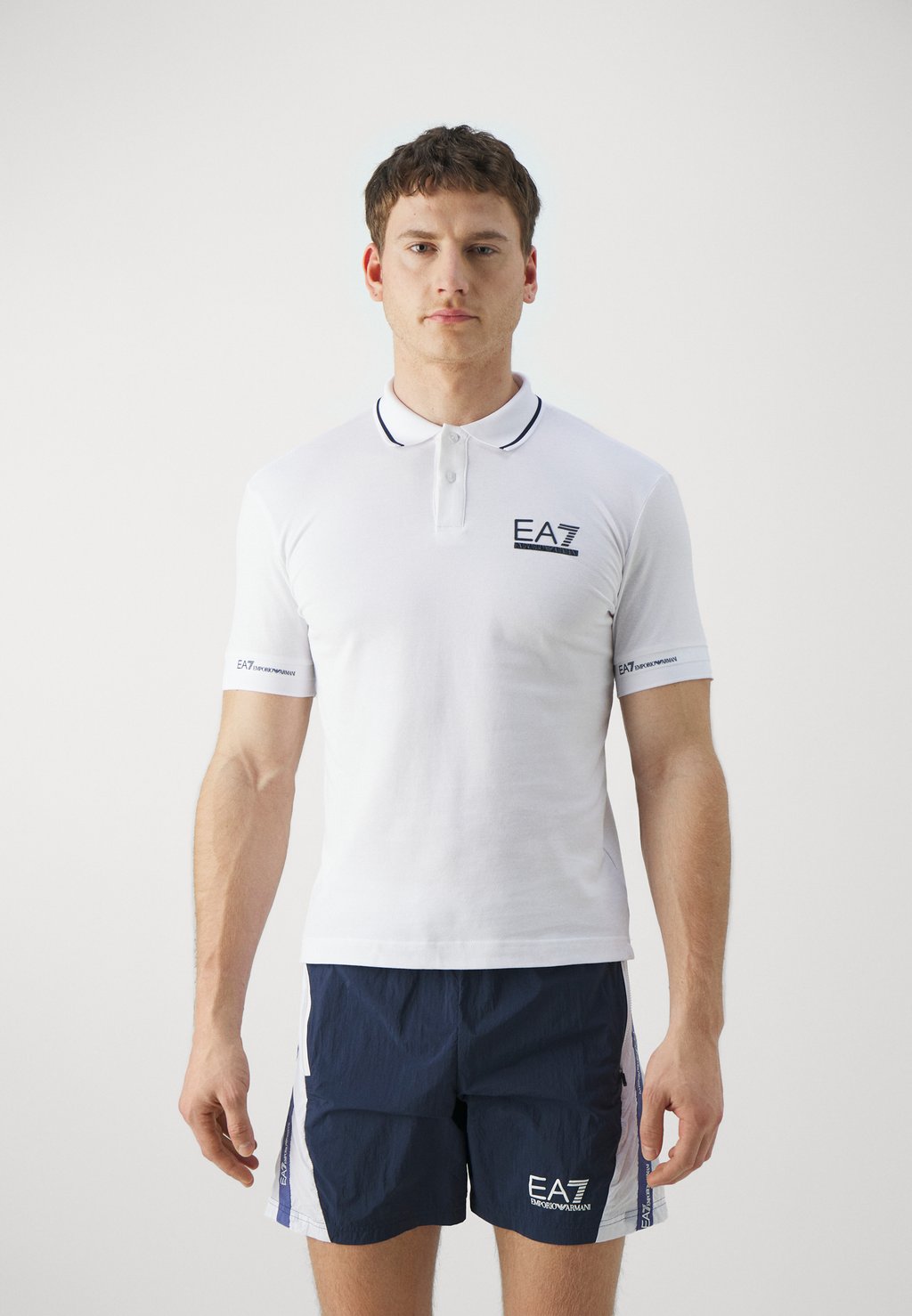 Рубашка-поло Tennis Club EA7 Emporio Armani, белый