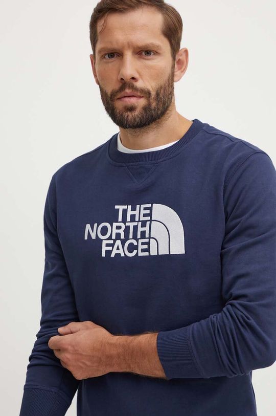 

Легкая хлопковая толстовка M Drew Peak Crew The North Face, темно-синий