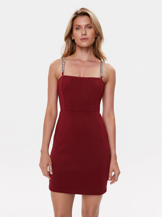 

Коктейльное платье узкого кроя Guess, красный