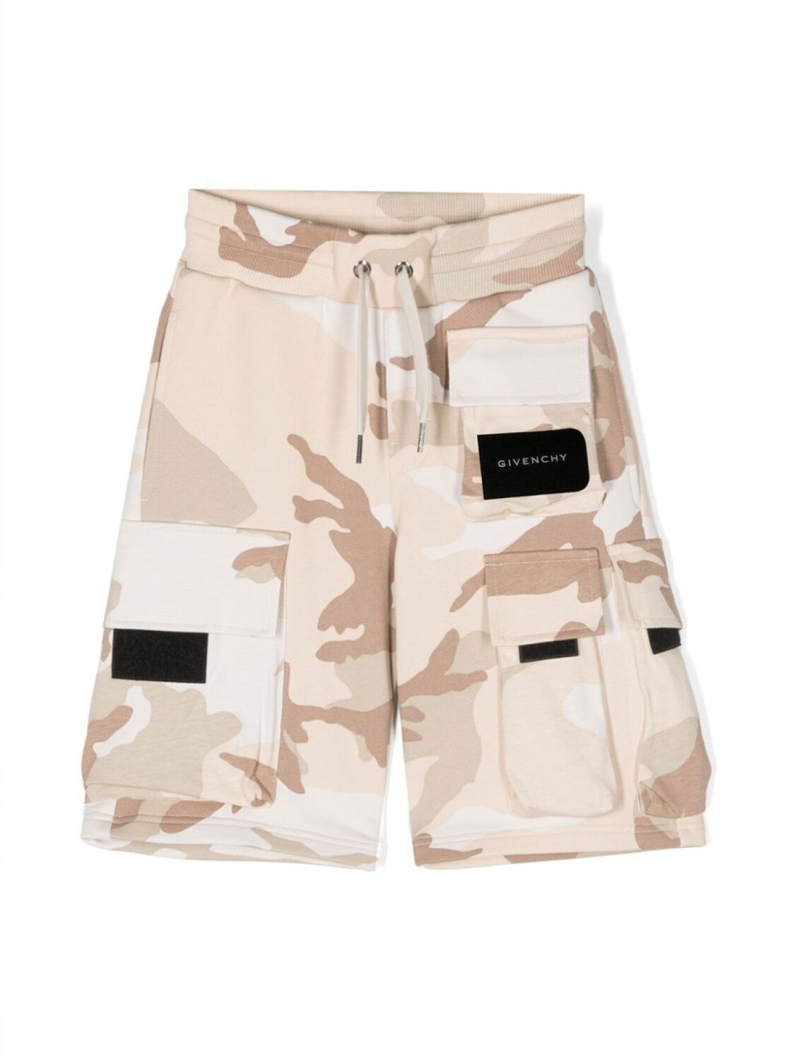 

Givenchy Kids шорты карго с камуфляжным принтом, нейтральный цвет