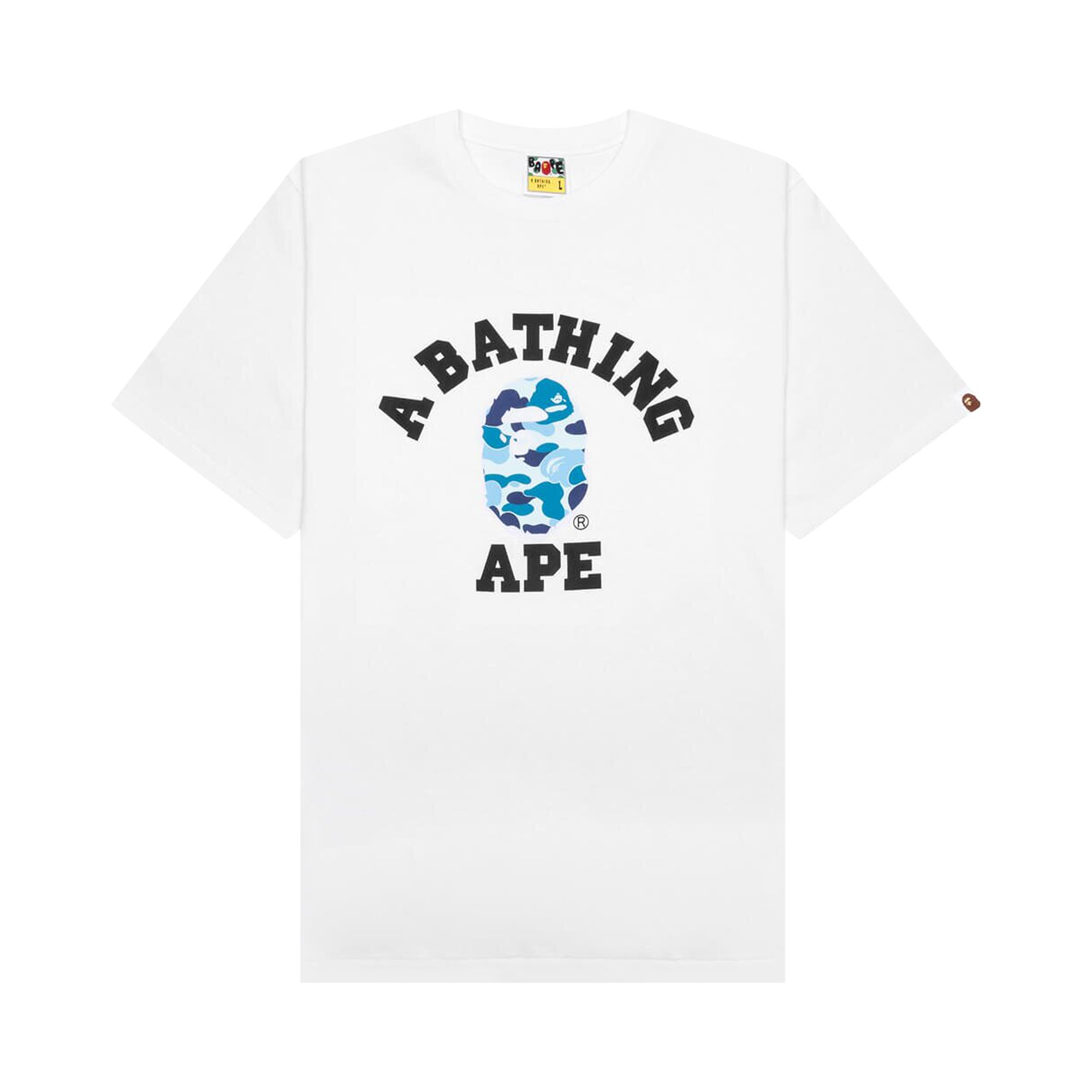 Камуфляжная футболка BAPE ABC Белый/Синий камуфляжная футболка bape abc черный розовый